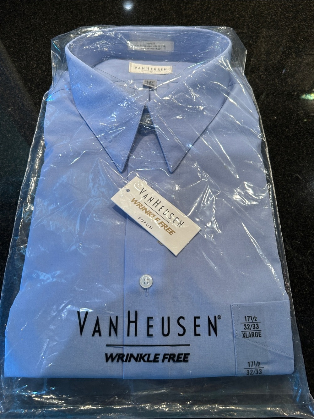 Van Heusen Light Blue Men's Wrinkle-Free Dress Shirt